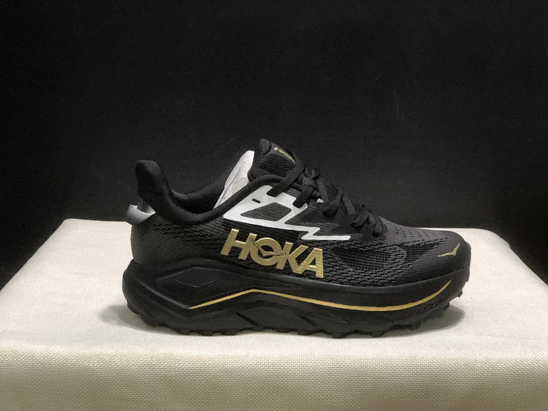 HOKA Challenger 8 Trail Running Shoes in Black - product image from the listing.