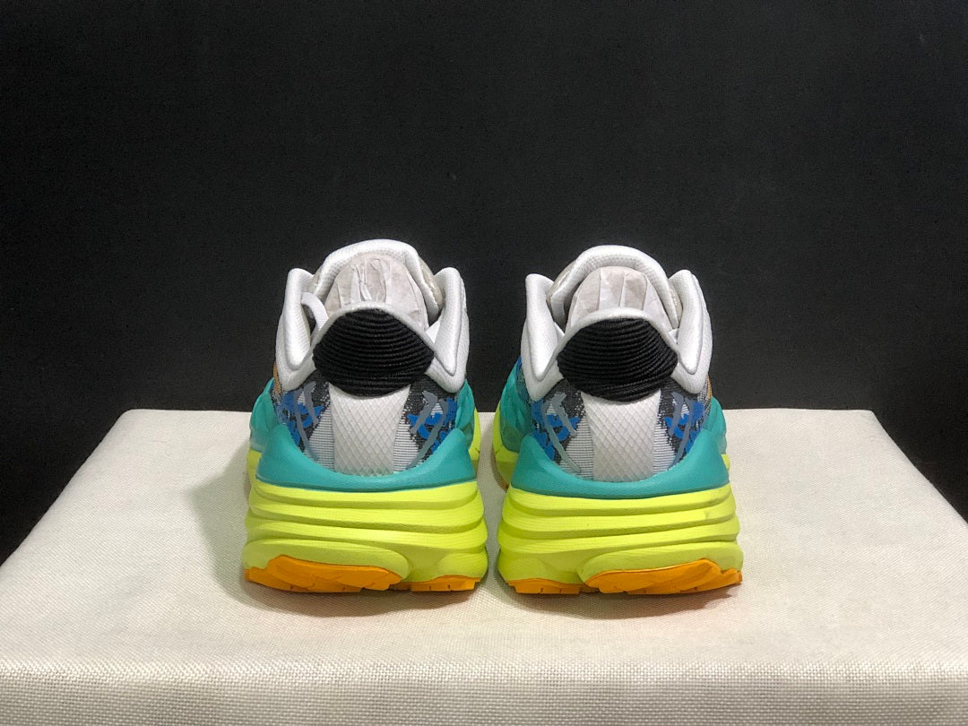 Blue and Lime HOKA Stinson 7 Trail Sneakers - product image from the listing.