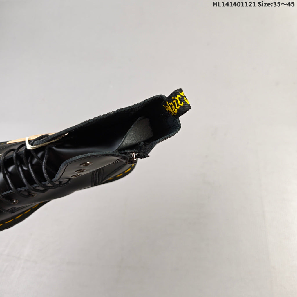 1057 Black Platform Lace-Up Boots by Dr. Martens - product image from the listing.