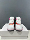 Air Jordan 4 Retro Comic Sneakers White Black Pink JA1135-100 - product image from the listing.