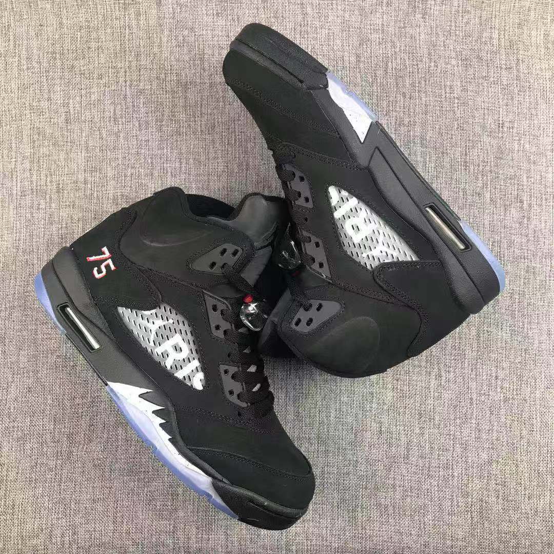 Air Jordan 5 PSG Black Sneakers AV9175-001 - product image from the listing.