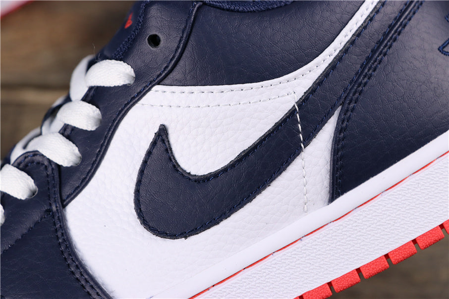 Air Jordan 1 Low Sneakers in Midnight Blue 553558-481 - product image from the listing.