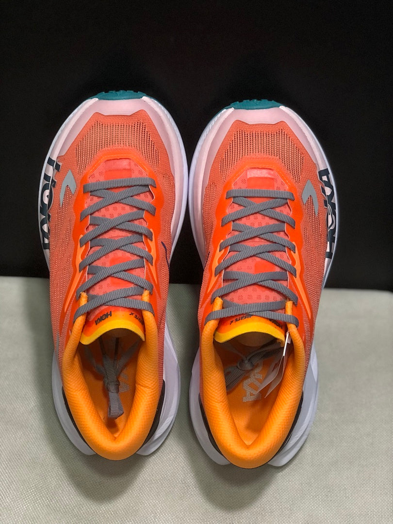 Orange HOKA Mafate X Trail Running Shoes - product image from the listing.