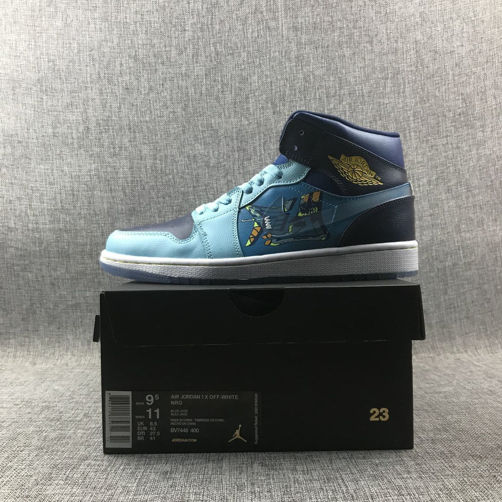 Sneakers Blue Cyan - Air Jordan 1 Mid BV7446-400 - product image from the listing.