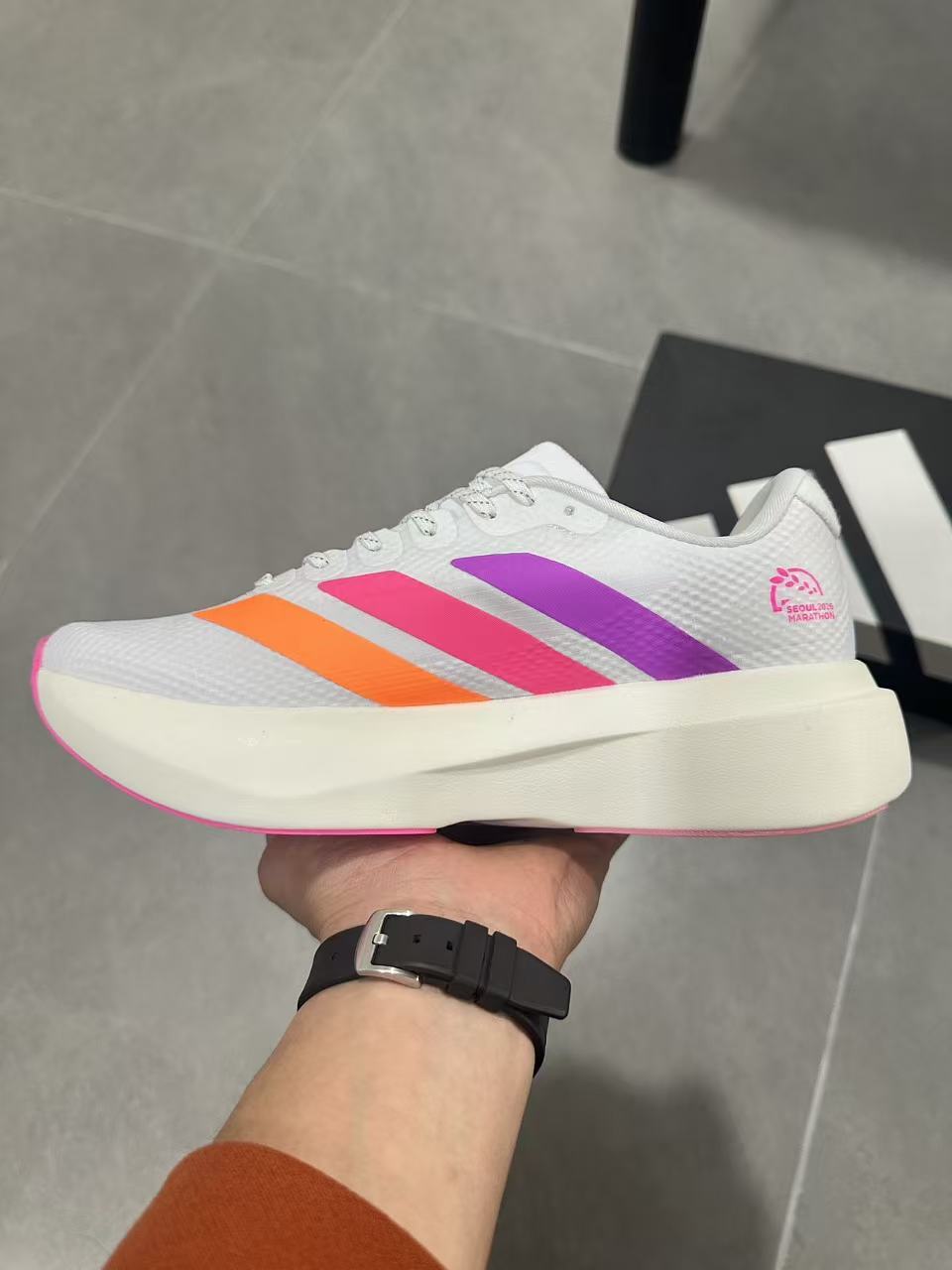 Nike Lightstrike Pro Running Shoes in White Pink Orange KI4450 - product image from the listing.