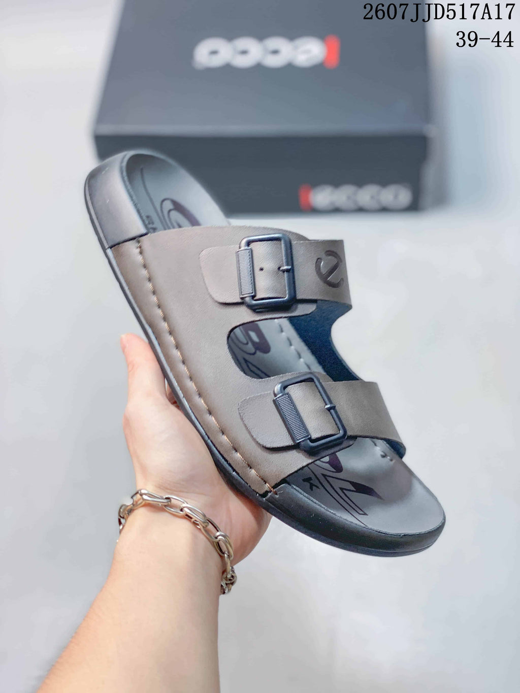 Double-Buckle Slide Sandals 2607JJD517A17 by ECCO - product image from the listing.