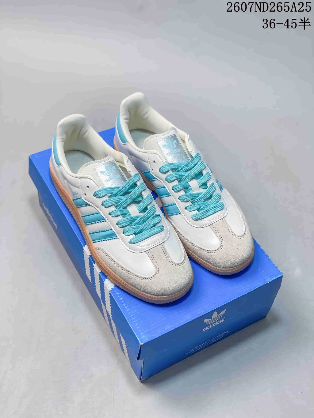 adidas Samba Low-Top Sneakers in Blue or in White - product image from the listing.