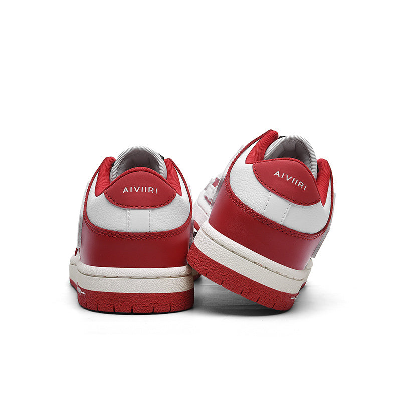 AIVIIRI Low-Top Sneakers in Red and White MFS003-324 - product image from the listing.