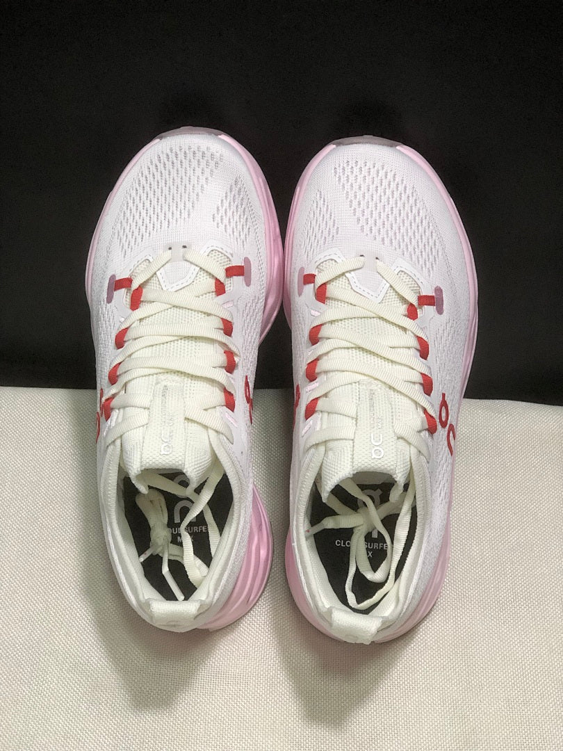 On Cloudsurfer Max Sneakers in Ivory Pink - product image from the listing.