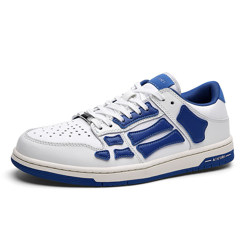 Low-Top Sneakers in White and Blue MFS003-123 - product image from the listing.