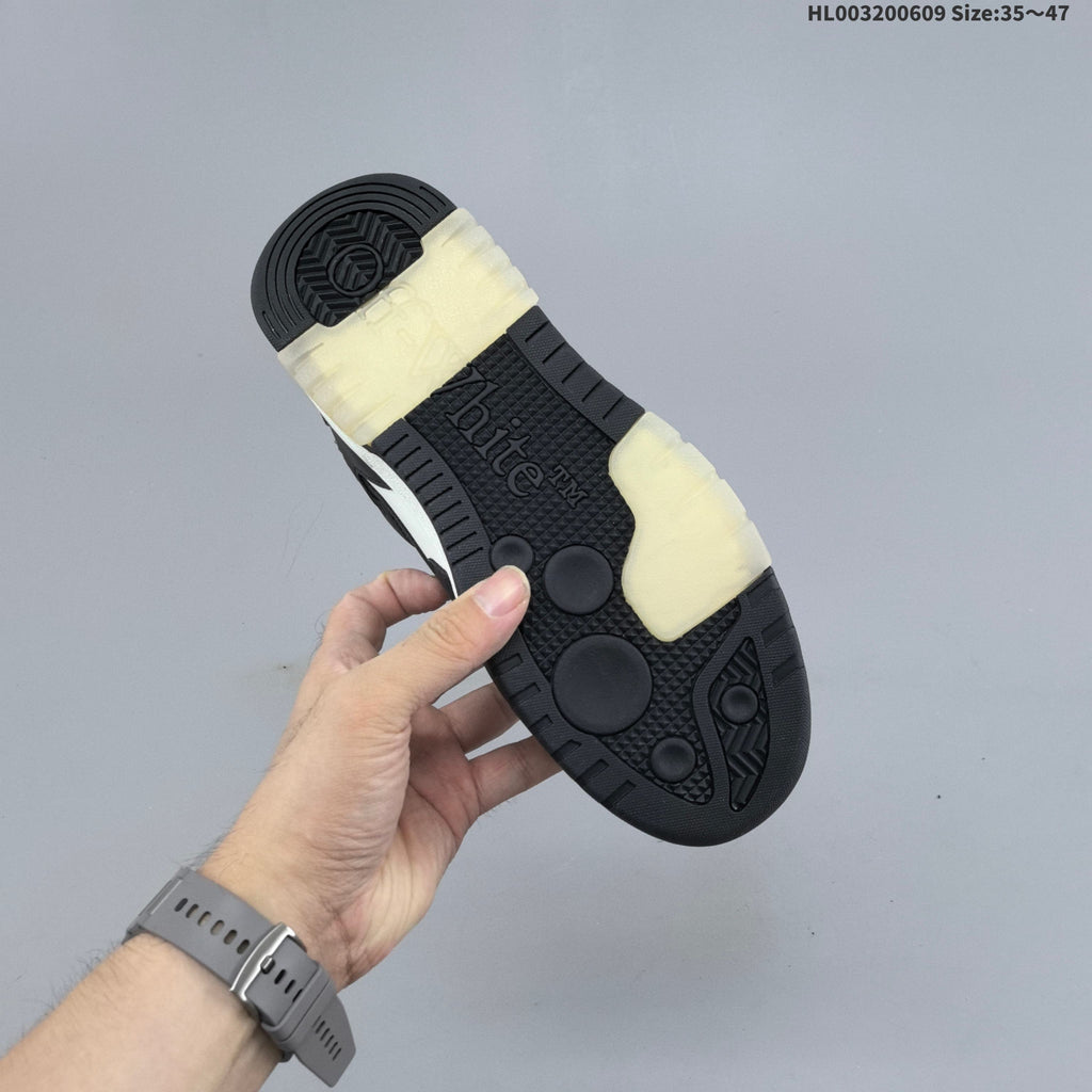 Black and White Off-White Out Of Office Sneakers - product image from the listing.