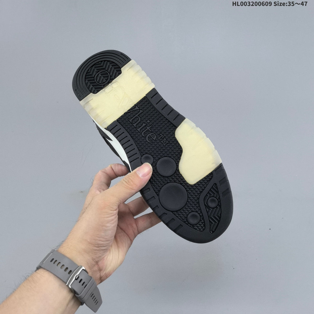 Black and White Off-White Out Of Office Sneakers - product image from the listing.