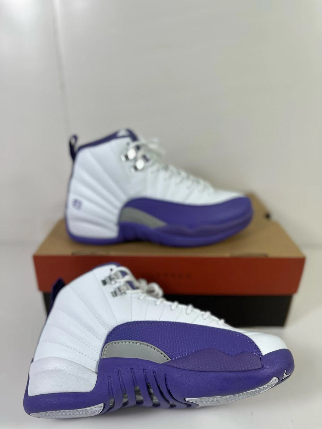 Air Jordan 12 Retro White Purple CT8013-150 Sneakers - product image from the listing.