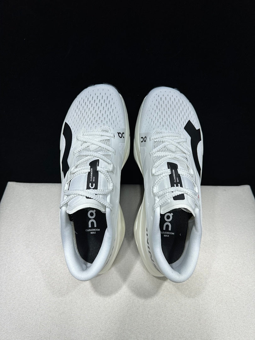 On Cloudboom Max Running Shoes in White - product image from the listing.