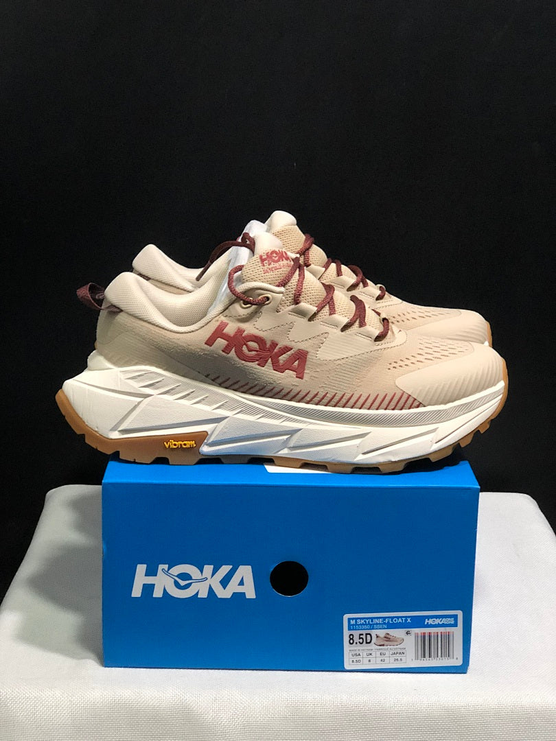 Beige HOKA Skyline Float X Trail Sneakers - product image from the listing.