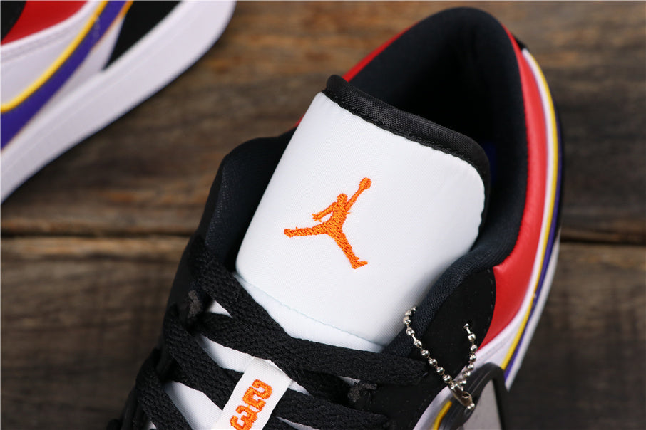 Nike Air Jordan 1 Low Sneakers in Purple Gold CJ9216-051 - product image from the listing.