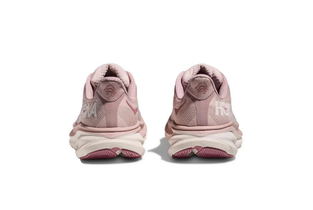 HOKA Clifton 9 Running Shoes in Pink - product image from the listing.