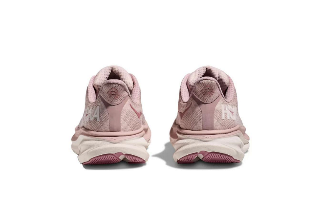 HOKA Clifton 9 Running Shoes in Pink - product image from the listing.