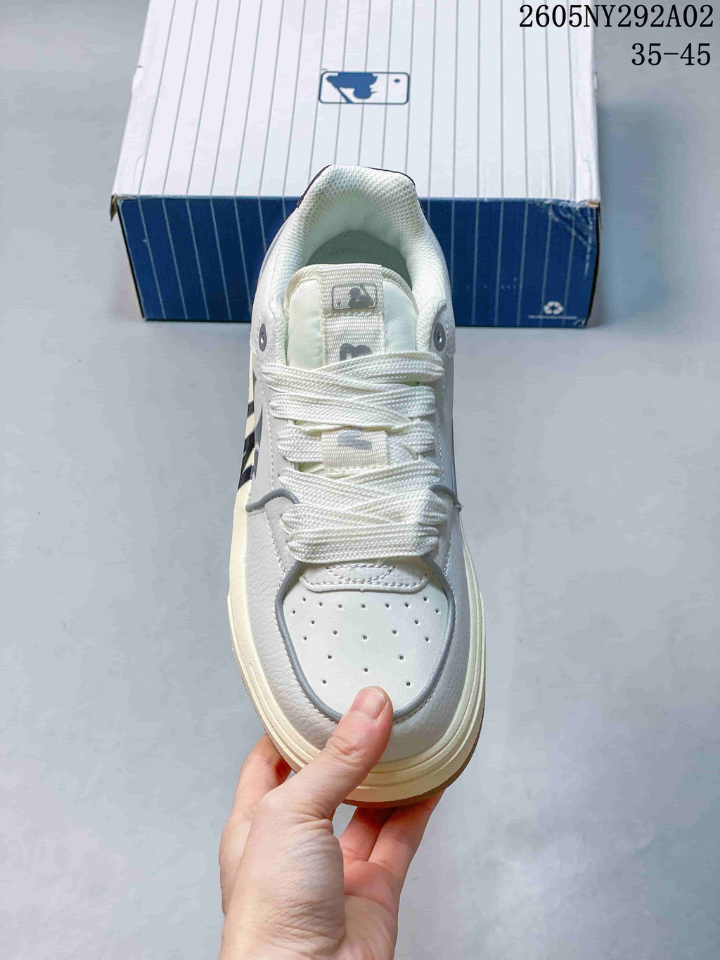 MLB Low-Top Sneakers in White and Cream 2605NY292A02 - product image from the listing.