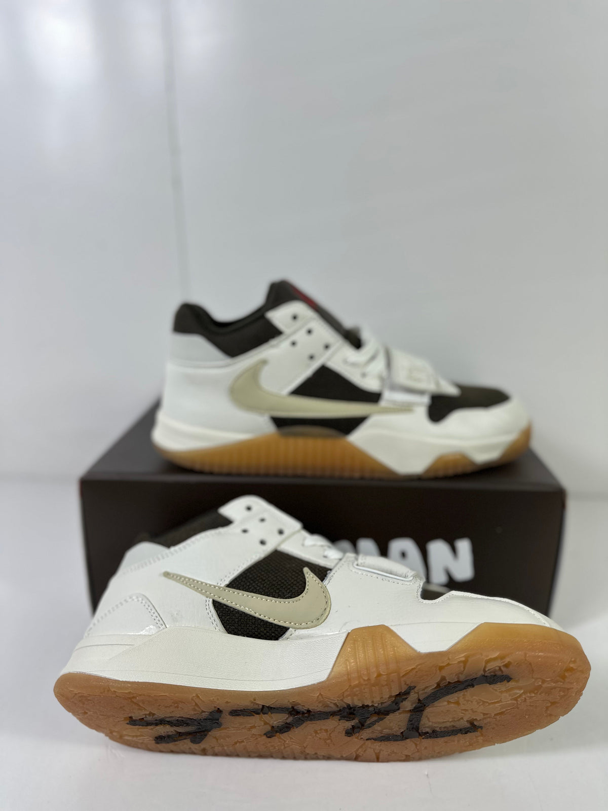 Jordan Jumpman Jack TR Low Sneakers in Sail Dark Mocha FZ8117-100 - product image from the listing.