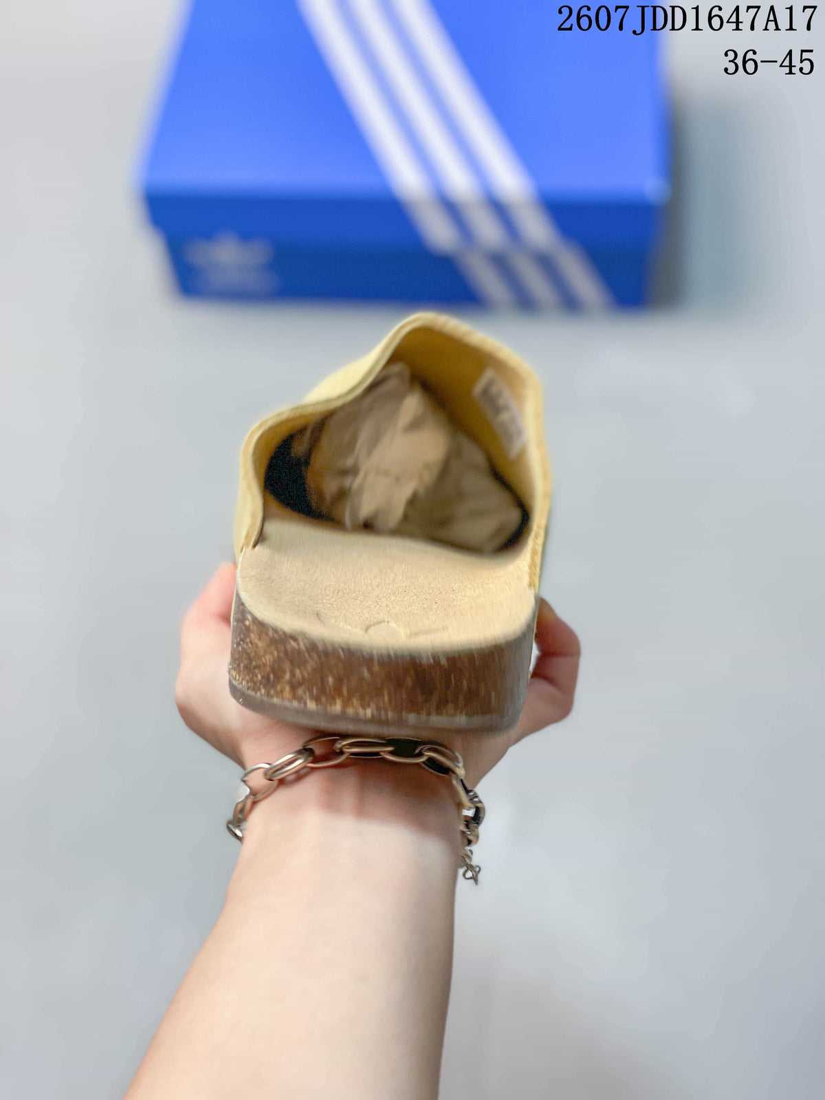 adidas Adimule Slip-On Mule Sandals in Beige JQ4367 - product image from the listing.