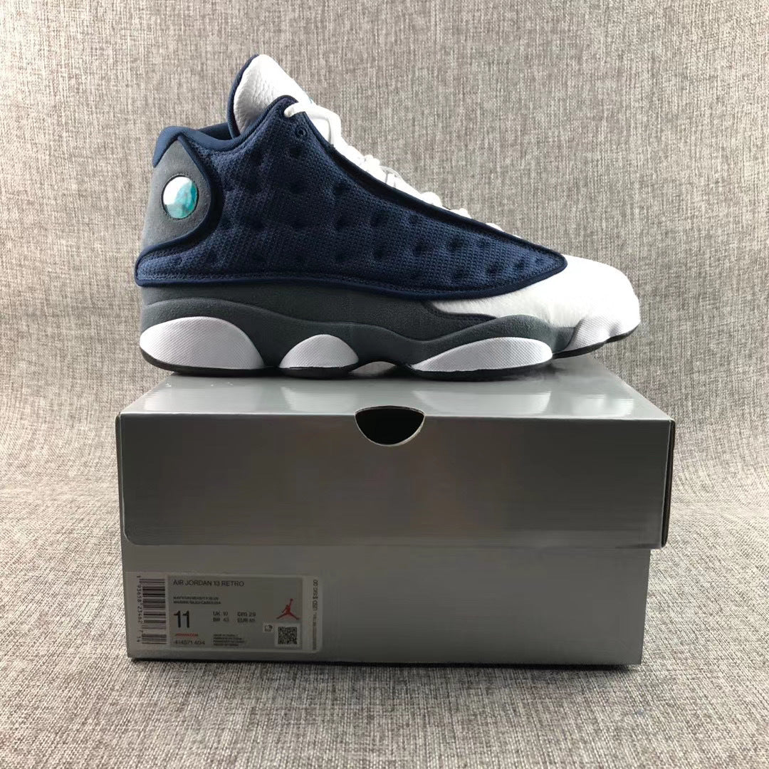 Air Jordan 13 Flint Navy Sneakers 414571-404 - product image from the listing.