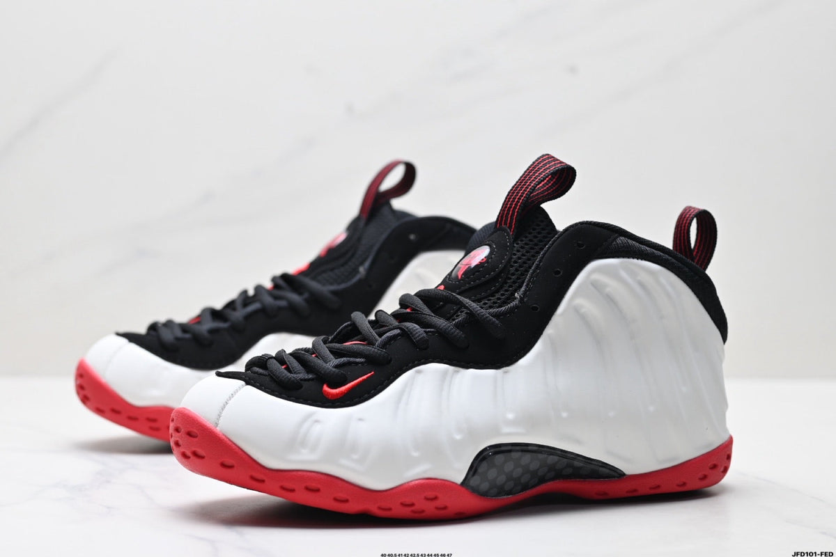 Nike Air Foamposite One Penny Hardaway Sneakers in White Black Red - product image from the listing.