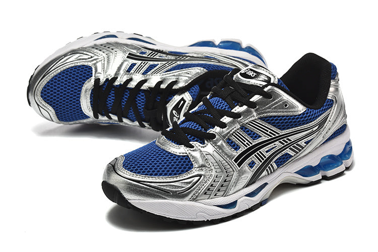ASICS Gel-Kayano 14 Sneakers in Silver Blue Black - product image from the listing.