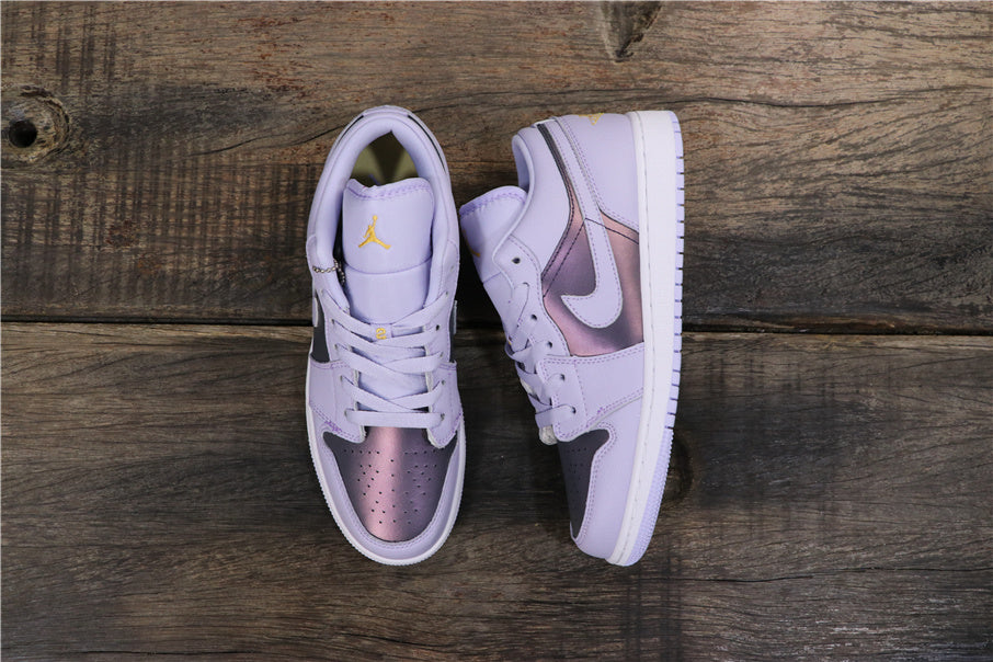 Air Jordan 1 Low Oxygen Sneakers in Purple 554723-505 - product image from the listing.