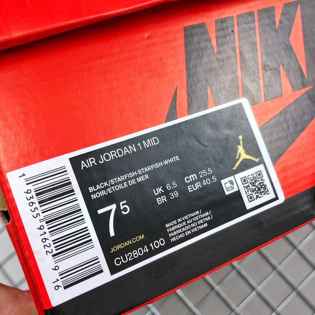 Edison Chen White Silk CU2804-100 Sneakers - Air Jordan 1 Mid - product image from the listing.