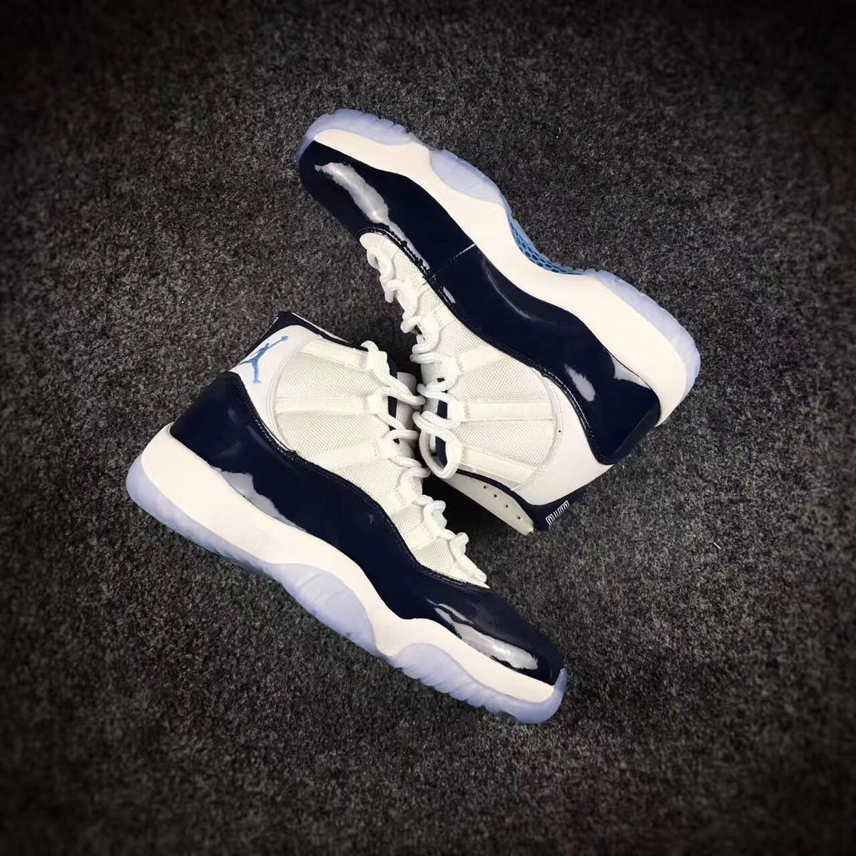Jordan 11 Georgetown High-Top Sneakers in Navy - product image from the listing.