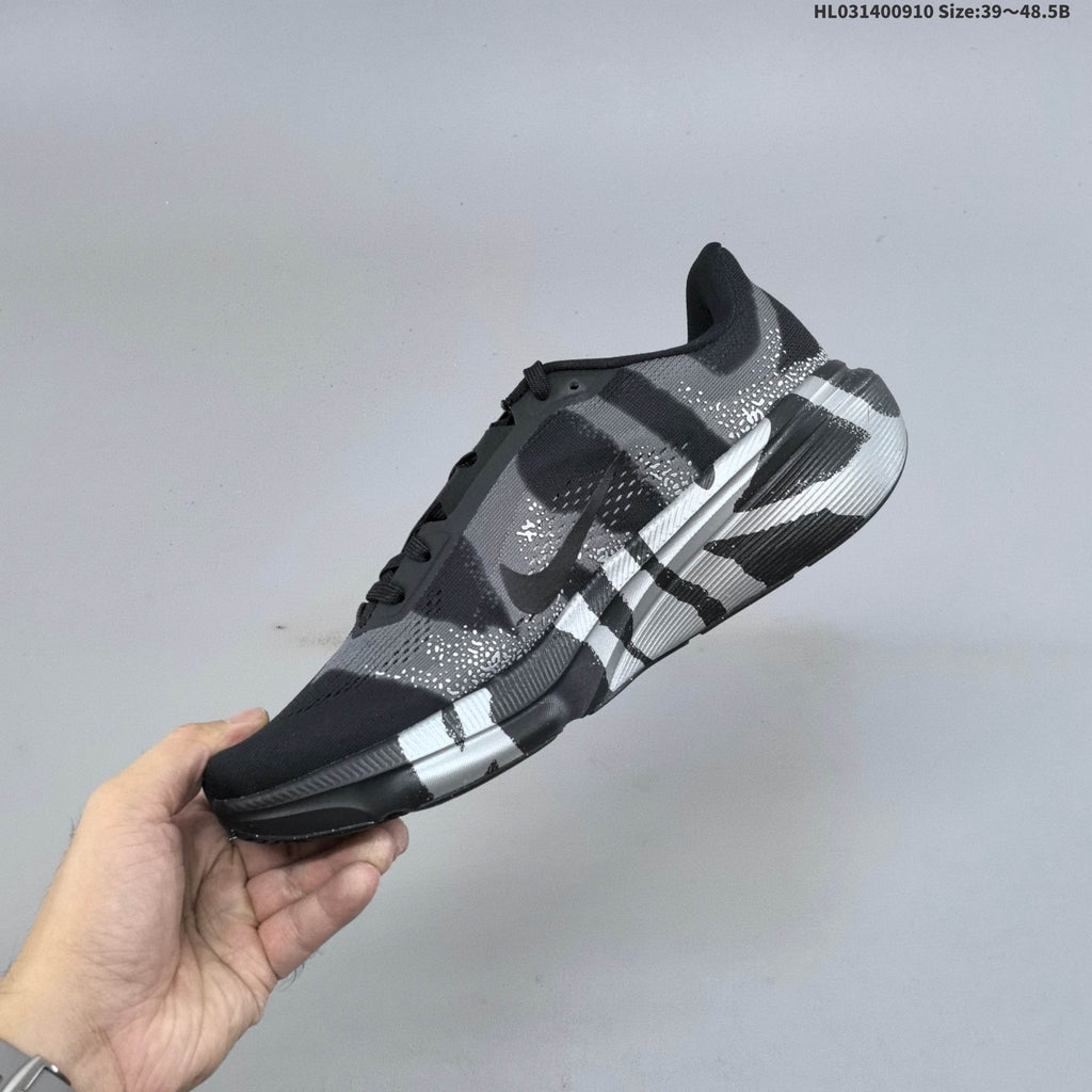 Nike Air Zoom Pegasus 42 Running Shoes, in Black and Silver - product image from the listing.