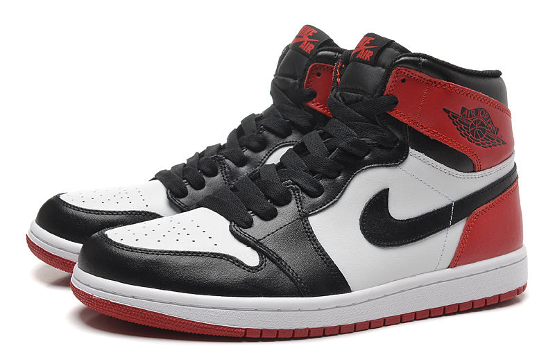 Jordan 1 High Sneakers in Black, in White and Red - product image from the listing.