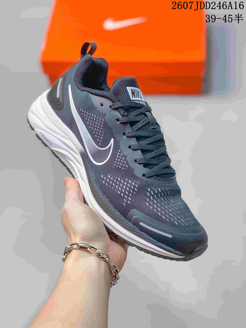 Nike Zoom Pegasus 9X Running Sneakers in Dark Gray CZ6720-001 - product image from the listing.