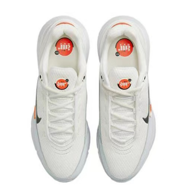 White and Orange Nike Air Max 270-Style Sneakers - product image from the listing.