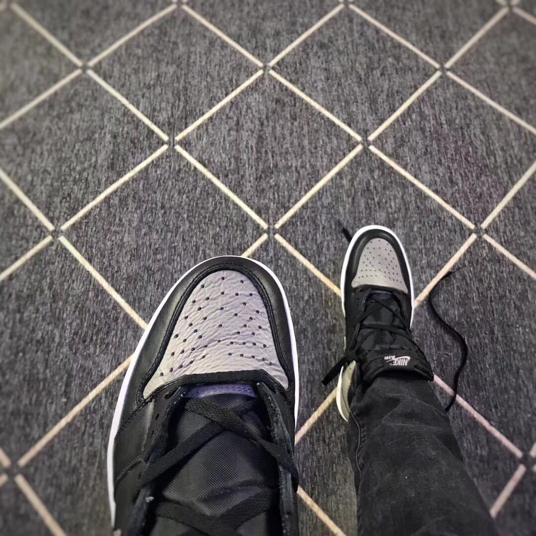 Air Jordan 1 High Shadow Sneakers in Black and Grey - product image from the listing.