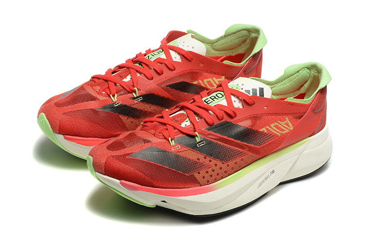 adidas Adizero Adios Pro 3 Running Shoes in Red - product image from the listing.