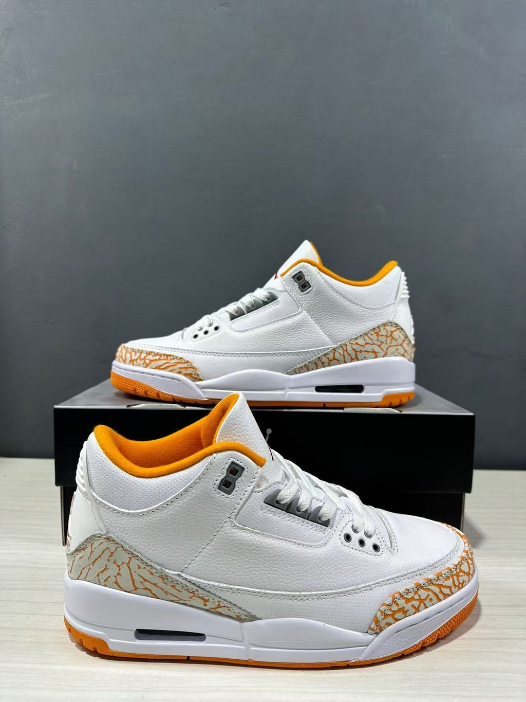Air Jordan 3 Retro White Orange Peel Sneakers CK9246-101 - product image from the listing.