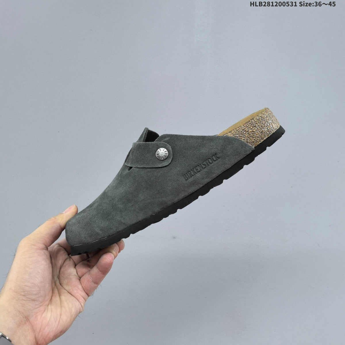 Gray Birkenstock Boston Shearling Clog - product image from the listing.