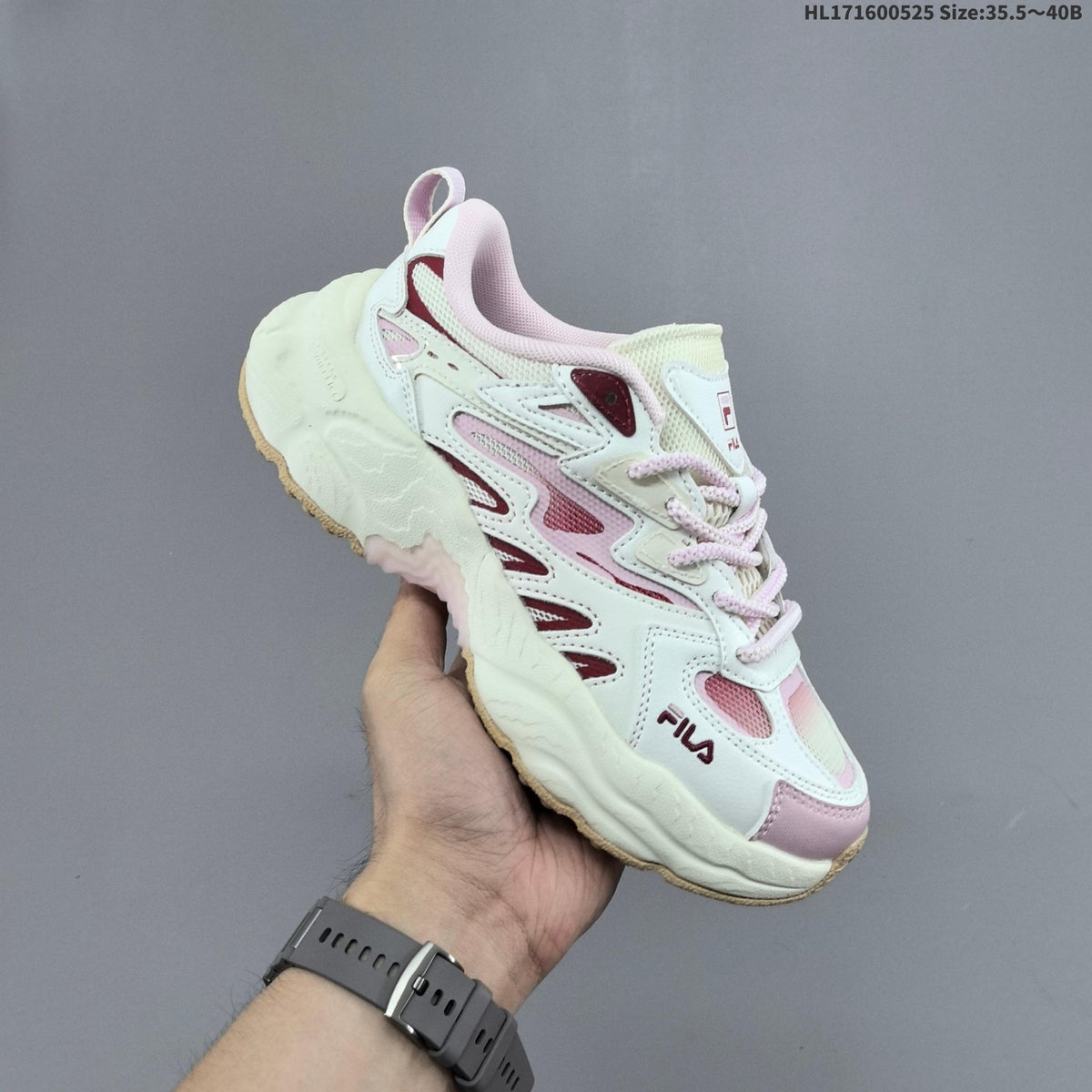 FILA FERN Low-Top Sneakers in White Pink F12W622118FMP - product image from the listing.