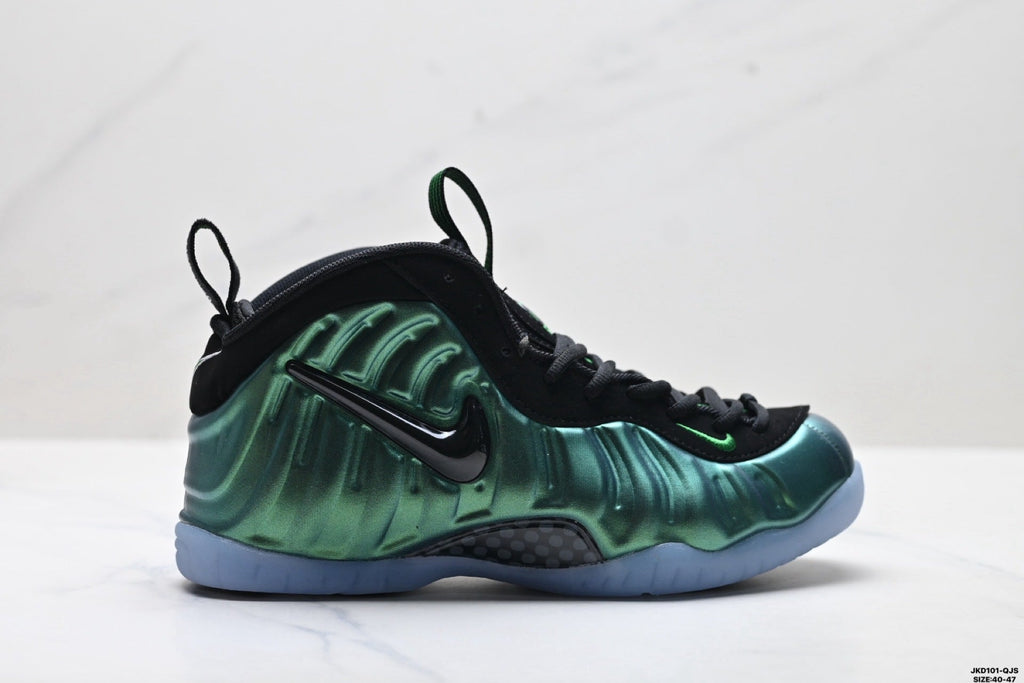Nike Air Foamposite One Huarache Sneakers in Black Green - product image from the listing.