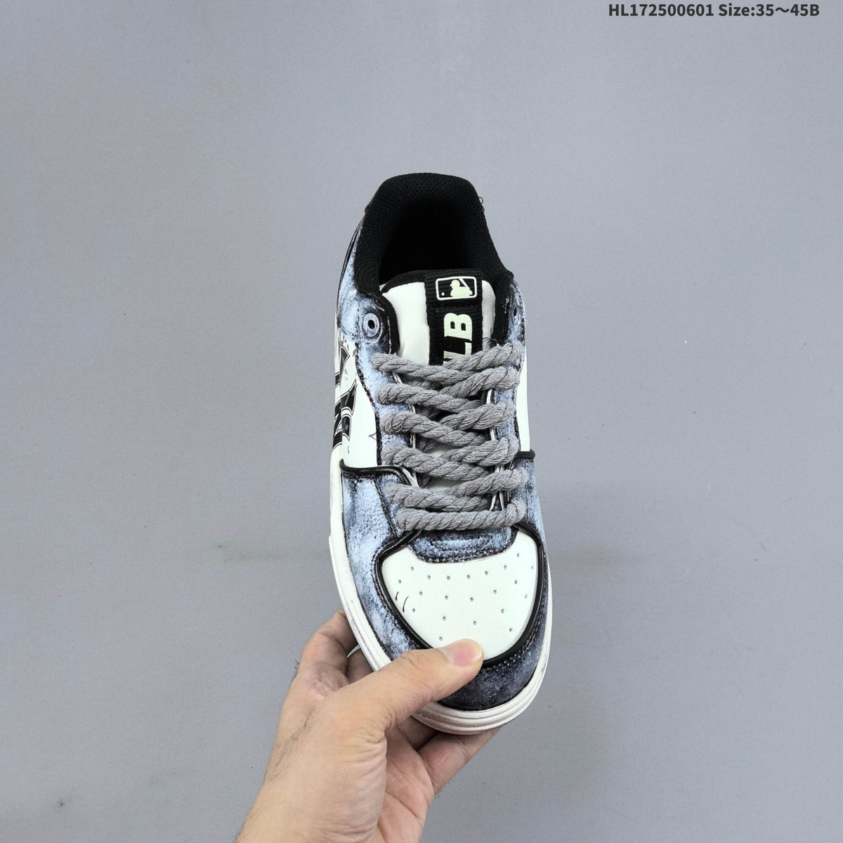 MLB Chunky Liner Low-Top Sneakers, in Black and White - product image from the listing.
