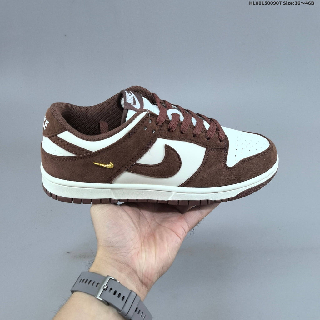 Brown and White Nike Dunk SB Low Sneakers - product image from the listing.