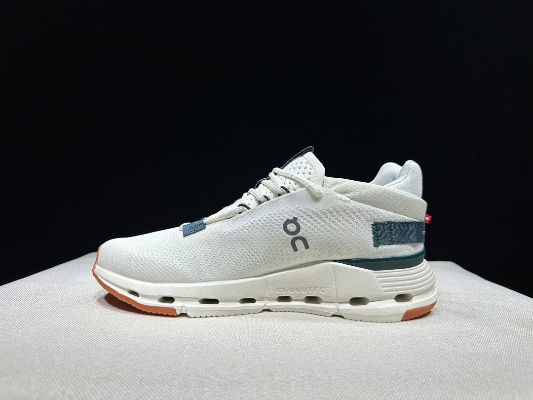 Ivory and Olive On Cloudnova 2 Sneakers - product image from the listing.