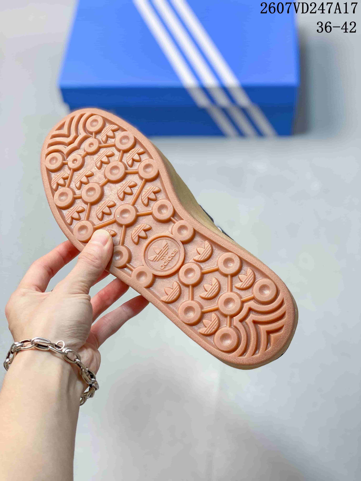 Women's adidas Gazelle Bold Sneakers Pink Black Gum - product image from the listing.