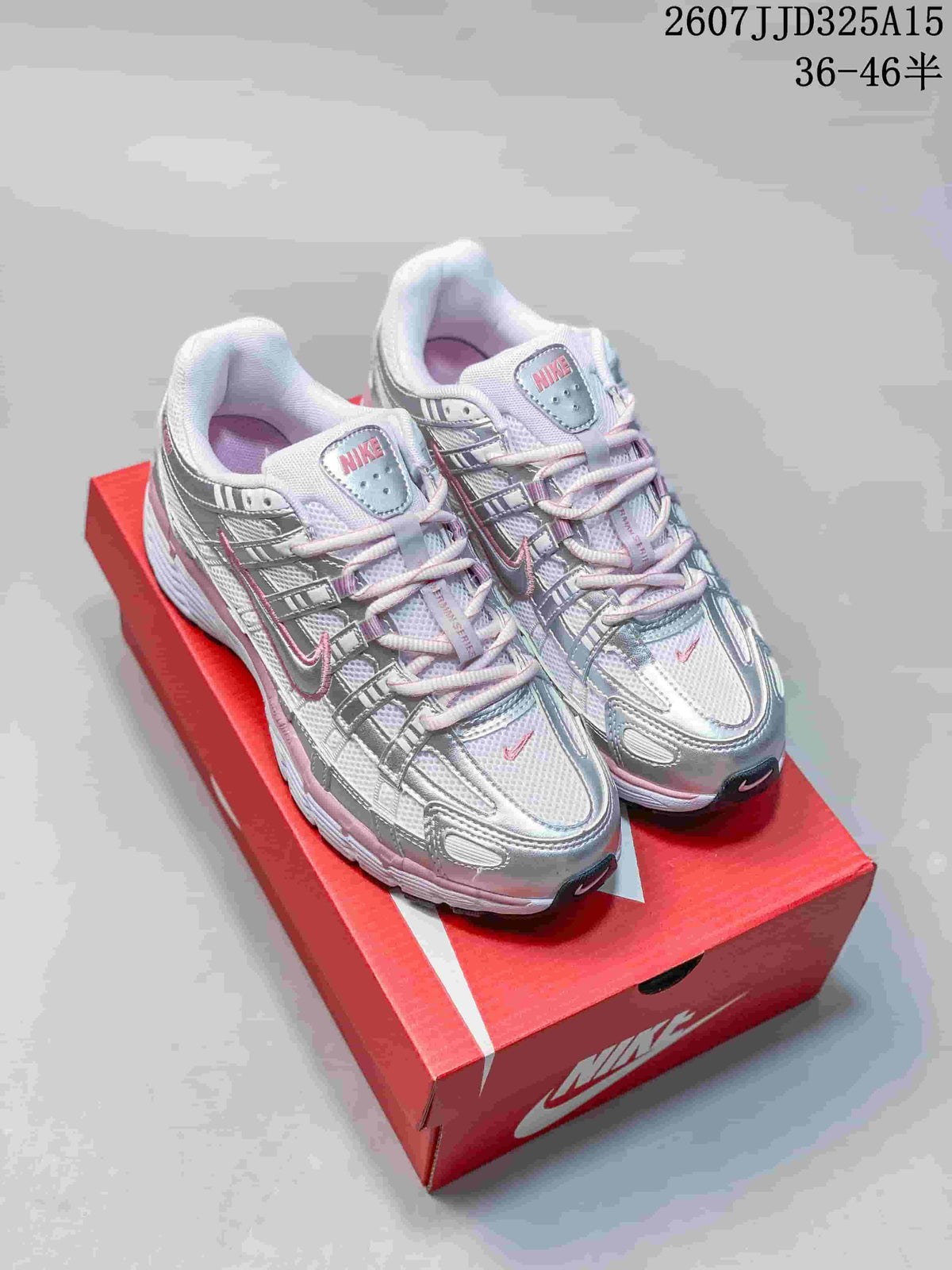 Nike P-6000 Sneakers in White Silver Pink CD6404 - product image from the listing.