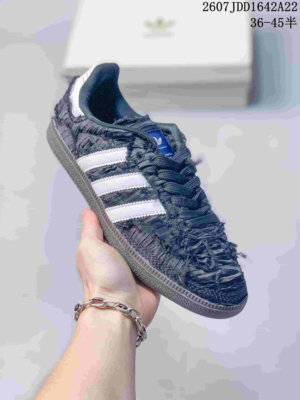 adidas Originals x Caroline Samba OG Ruched Low-Cut Sneakers - product image from the listing.