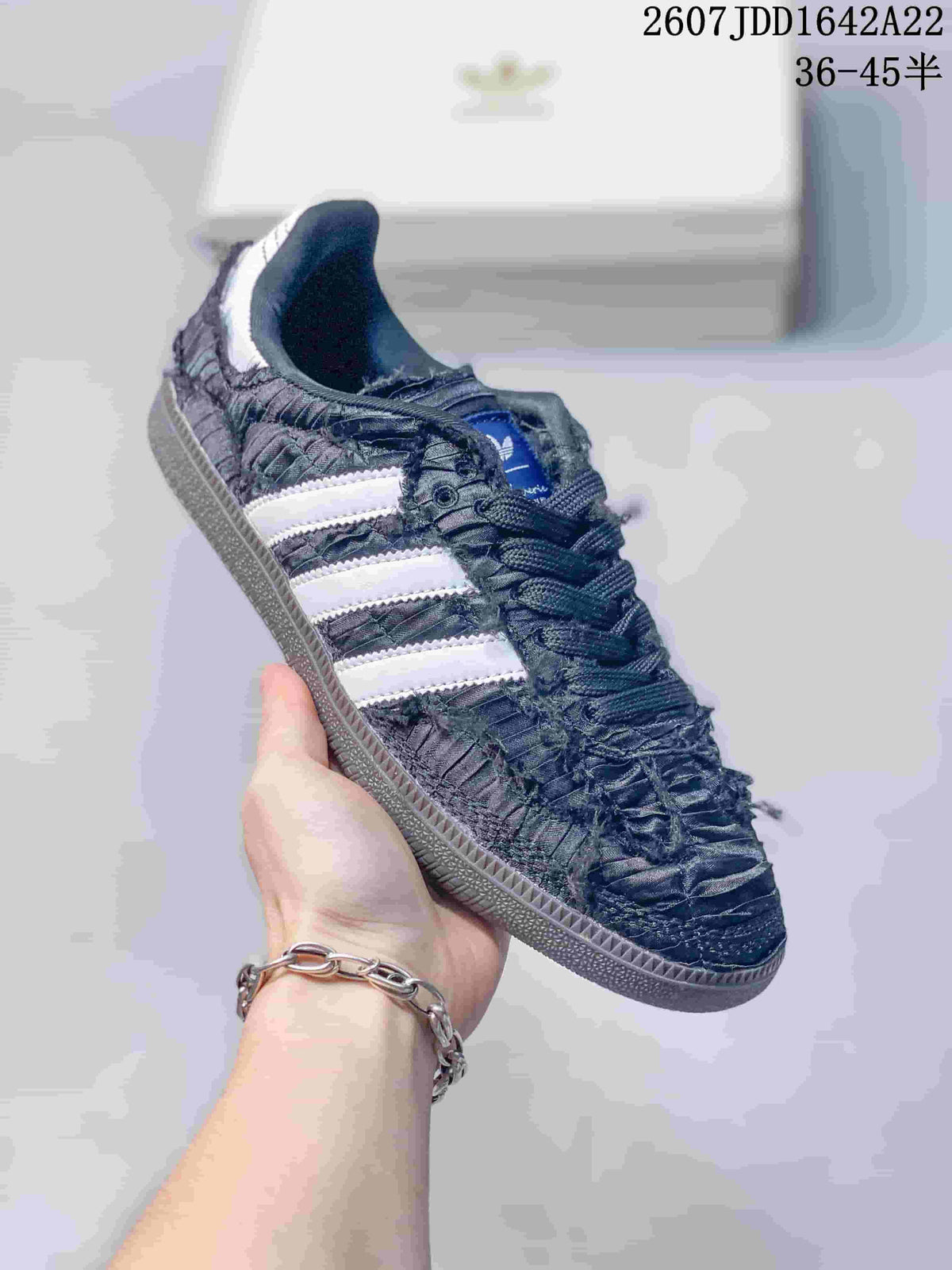adidas Originals x Caroline Samba OG Ruched Low-Cut Sneakers - product image from the listing.