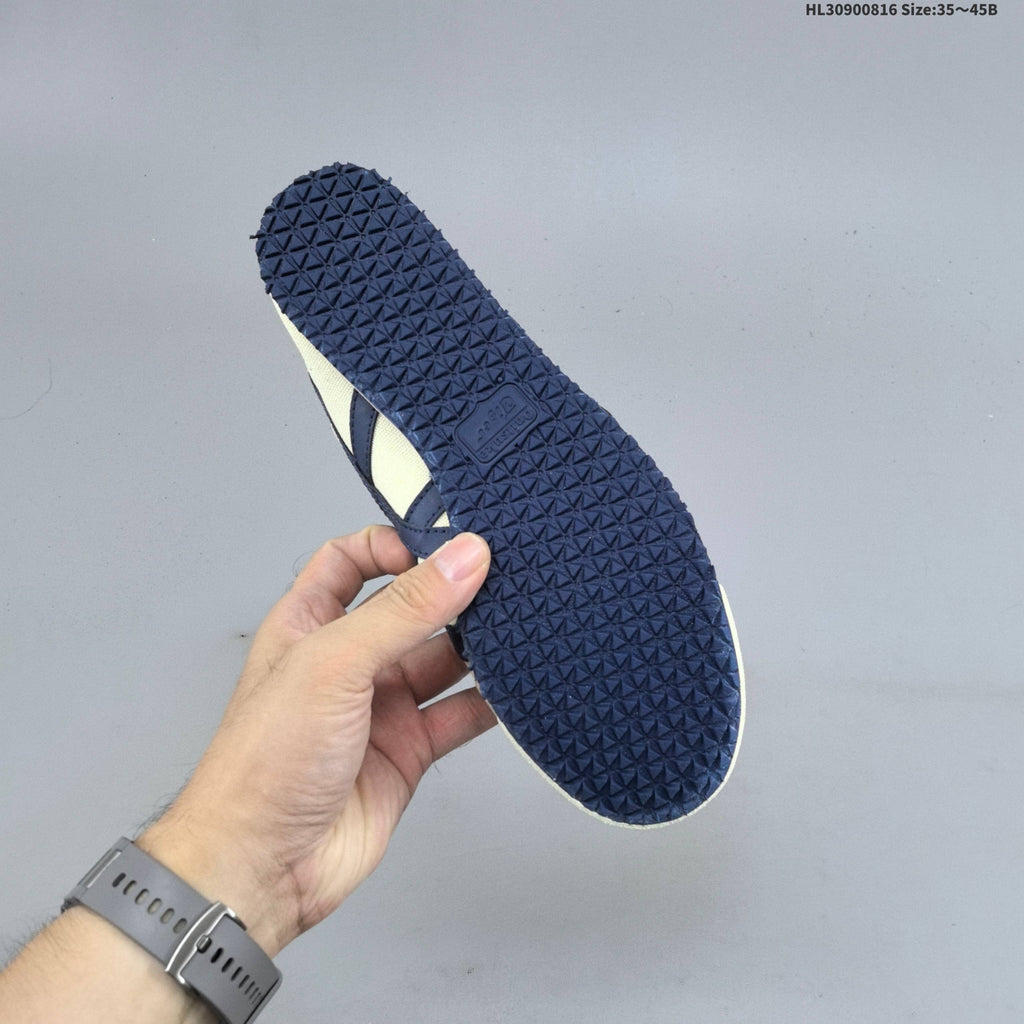 Onitsuka Tiger Mexico 66 SD Paraty Slip-On Trainers, Cream/Navy - product image from the listing.