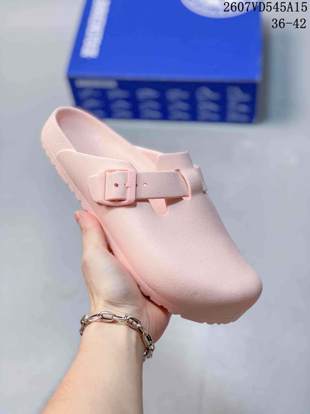 Birkenstock Madrid Big Buckle EVA Sandals in Pink 07VD545A15 - product image from the listing.